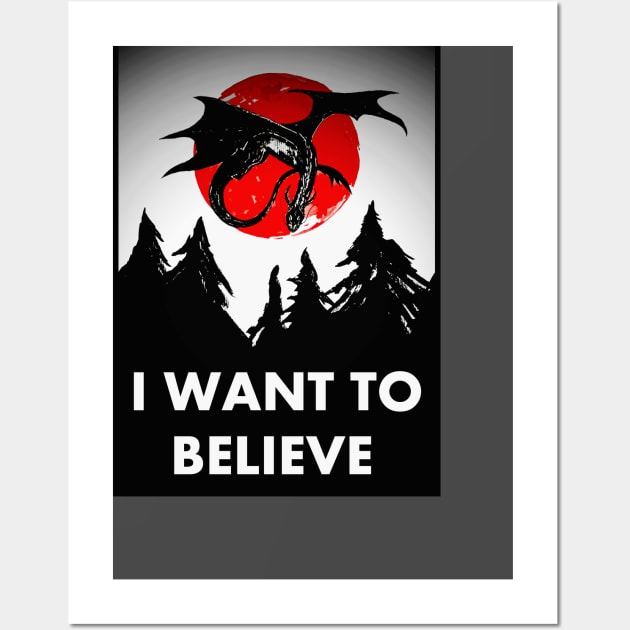 i want to believe dragon x files Wall Art by NemfisArt